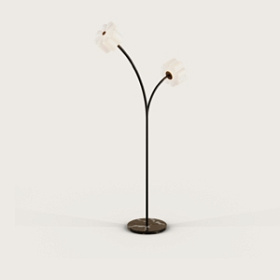 Торшер Flow черный металл/черный мрамор