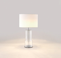 Настольная лампа Atina хромированный металл + черный абажур 801021/36