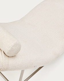 Кушетка Osla из бежевого шенилла с ножками из стали