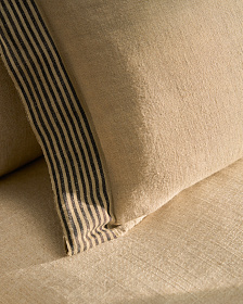 Чехол для подушки Disea из льна бежевый с полосками, 40 x 60 см