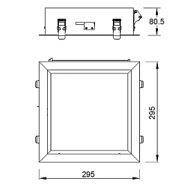 9093 Встраивамое светодиодное окно BLUE SKY