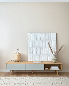 Картина Basilisa в серо-белом цвете 90 x 90 см