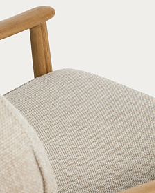 Уличное кресло Elunda из тикового дерева и бежевой веревки