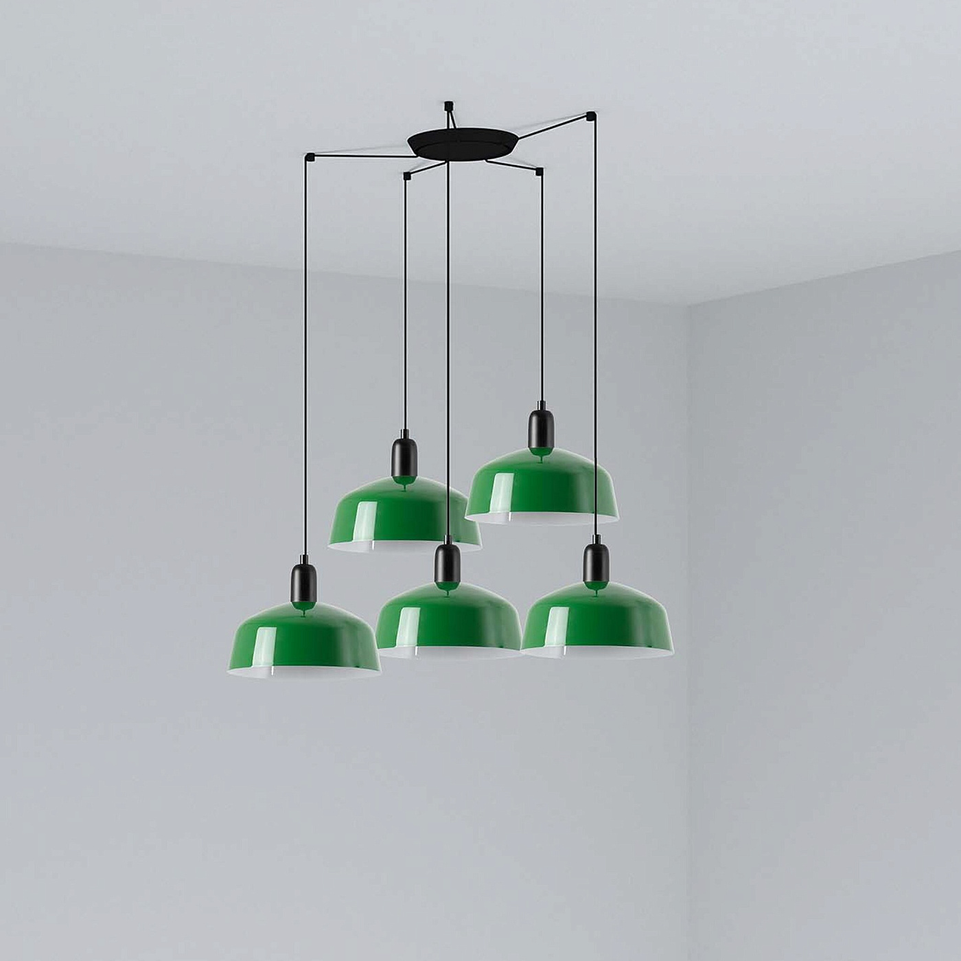 Подвесной светильник TATAWIN зеленый 5xE27