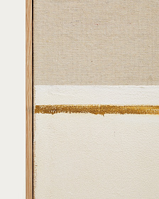Salin Абстрактная картина с горизонтальной льняной полосой 80 х 100 см