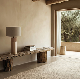 Настольная лампа Rock NAC 141/L Nickel с абажуром 801011/41