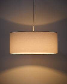 Абажур для подвесного светильника Niani из хлопка цвета слоновой кости, диаметр 60 см