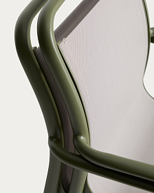 Комплект садовой мебели Brela стол и 6 стульев Luri из зеленого алюминия