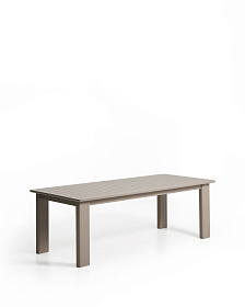 Раздвижной стол Livorno из алюминия цвета таупе, 233(350) x 100 см
