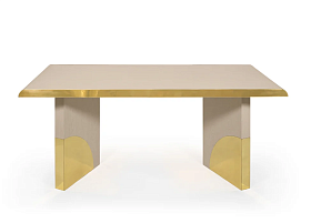 Письменный стол Utopia Polished Brass/oak