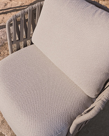 Уличное кресло Osani из алюминия цвета экрю и веревки цвета таупе