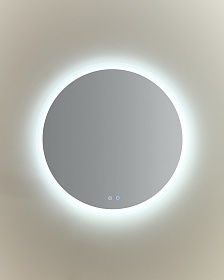 Круглое зеркало для ванной Mervi со LED подсветкой и защитой от запотевания Ø 80 см