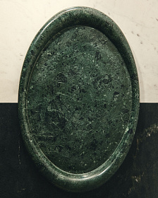 Поднос Lenorel из зеленого мрамора 43 x 28 см