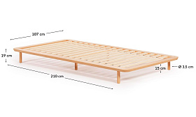 Кровать Anielle из массива ясеня 90 x 200 см