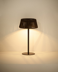 Уличная настольная лампа Aldet на солнечных батареях коричневая