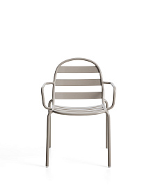 Уличный стул Joncols из алюминия с отделкой цвета таупе