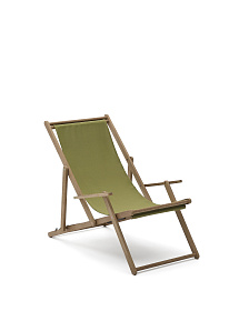 Складное кресло Vilara из акации для улицы салатового цвета