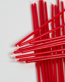 Набор Solvin из 20 красных свечей