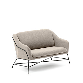 Brida 2-местный диван бежевого цвета на стальных ножках