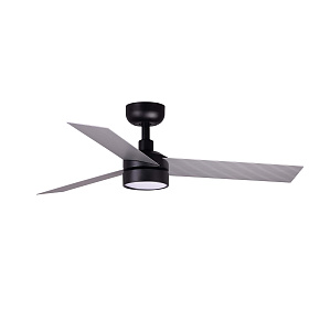 Потолочный вентилятор CRUISER S Ш1060mm черный 3 P алюминий 18W LED CCT DIM