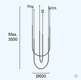 Подвес Tubs Modular Pendant Triplex Arch Cross 00-A076-05-M1
