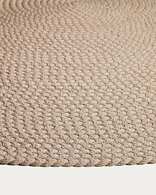 Ковер Despas из синтетического волокна цвета экрю Ø150см