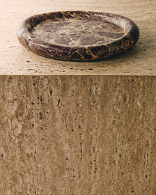 Поднос Lenorel из бордового мрамора 30 x 23 см