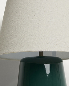 Настольная лампа Odra из зеленой керамики с глянцевой отделкой