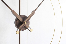 Часы настенные Mini Barcelona Premium Walnut/brass