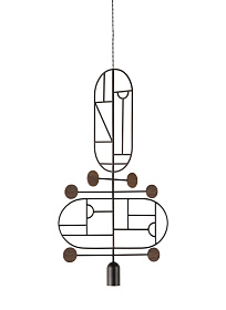 Подвесной светильник Wooden Dots WDS13 graphite/walnut