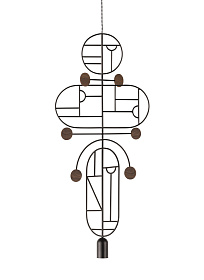 Подвесной светильник Wooden Dots WDS19 графит-орех