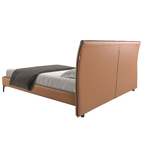 Кровать 7158/GC2015B коричневая из экокожи 180 x 200 