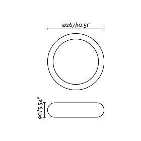 Anga 295 Потолочный светильник белого цвета LED 24W 2700K