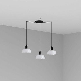 Подвесной светильник TATAWIN с абажуром белый металл 3xE27