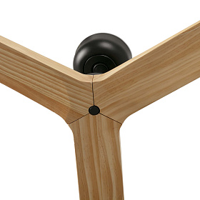 Потолочный вентилятор KLIM L Ш1500mm черный 3 PALAS светлый дуб