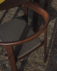 Уличный стул Erice из алюминия и шнура коричневого цвета