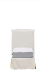 Кровать Jaira из белого шенилла со съемным чехлом для матраса 90x200