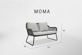 Диван двухместный Moma ANTHRACITE-CARBON