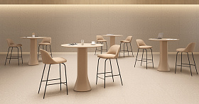 Барный стул Aleta Counter Stool Base низкая спинка с мягкой обивкой