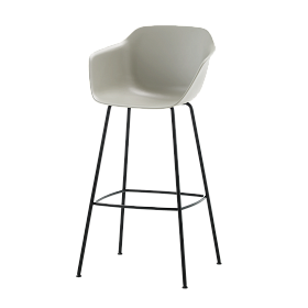 Барный стул Taia с каркасом на 4 ножках и пластиковым сиденьем