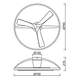 9043 Люстра-вентилятор NEPAL II