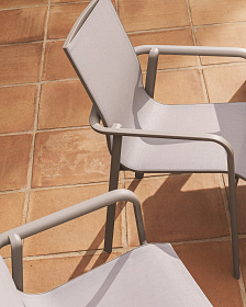 Уличный стул Canea из бежевого алюминия