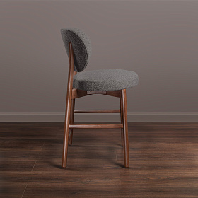 Полубарный стул Clemente ткань Loop 19, итальянский орех