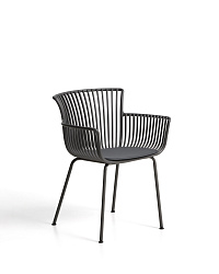 Уличный стул Surpika из пластика и графитовой стали