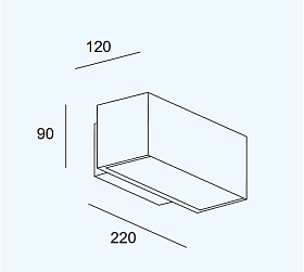 Уличный настенный светильник Afrodita LED IP66 220mm 17.9W 3000K ON-OFF Темно-серый 1644Lm