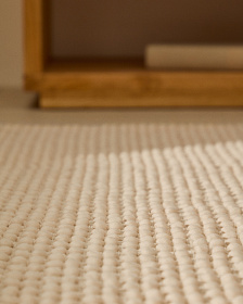 Ковер Mascarell из хлопка и полиэстера белого цвета 160 x 230 см