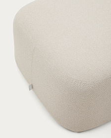 Пуф Martina из шенилла цвета экрю 123 x 85 см