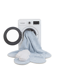 Ковер облако с подушкой (голубое) 110*170