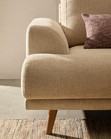 Karin Двухместный белый диван с ножками из массива бука 210 см