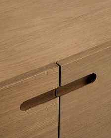 Тумба под ТВ Arelida из дубового шпона и массива дуба светло-коричневаф, 200 x 44 см